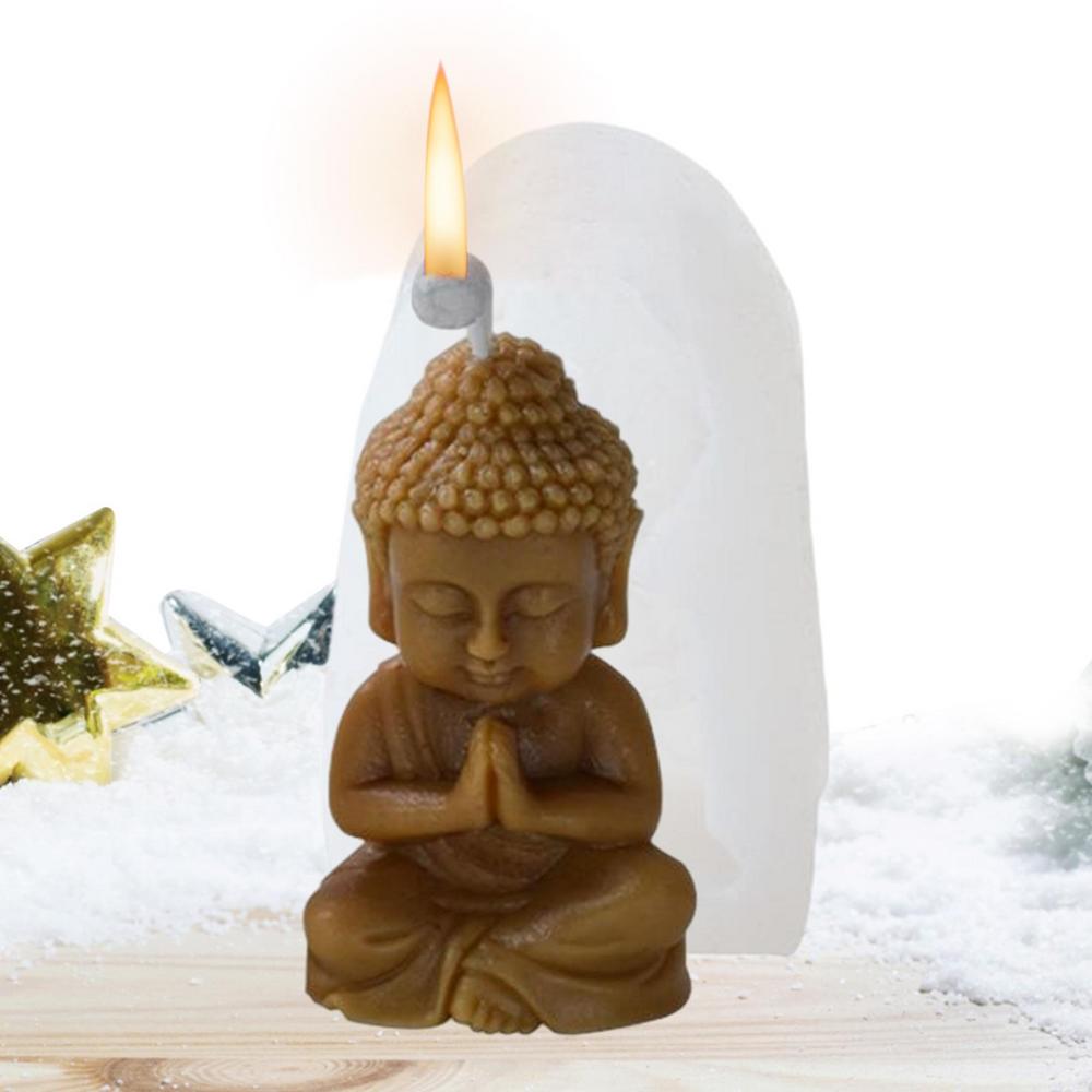 Buddha Silicone Mold For Resin Buddha Cement Statue Silicone Moulds 3D Buddha Silicone Candle Mold Creative Decorated Resin