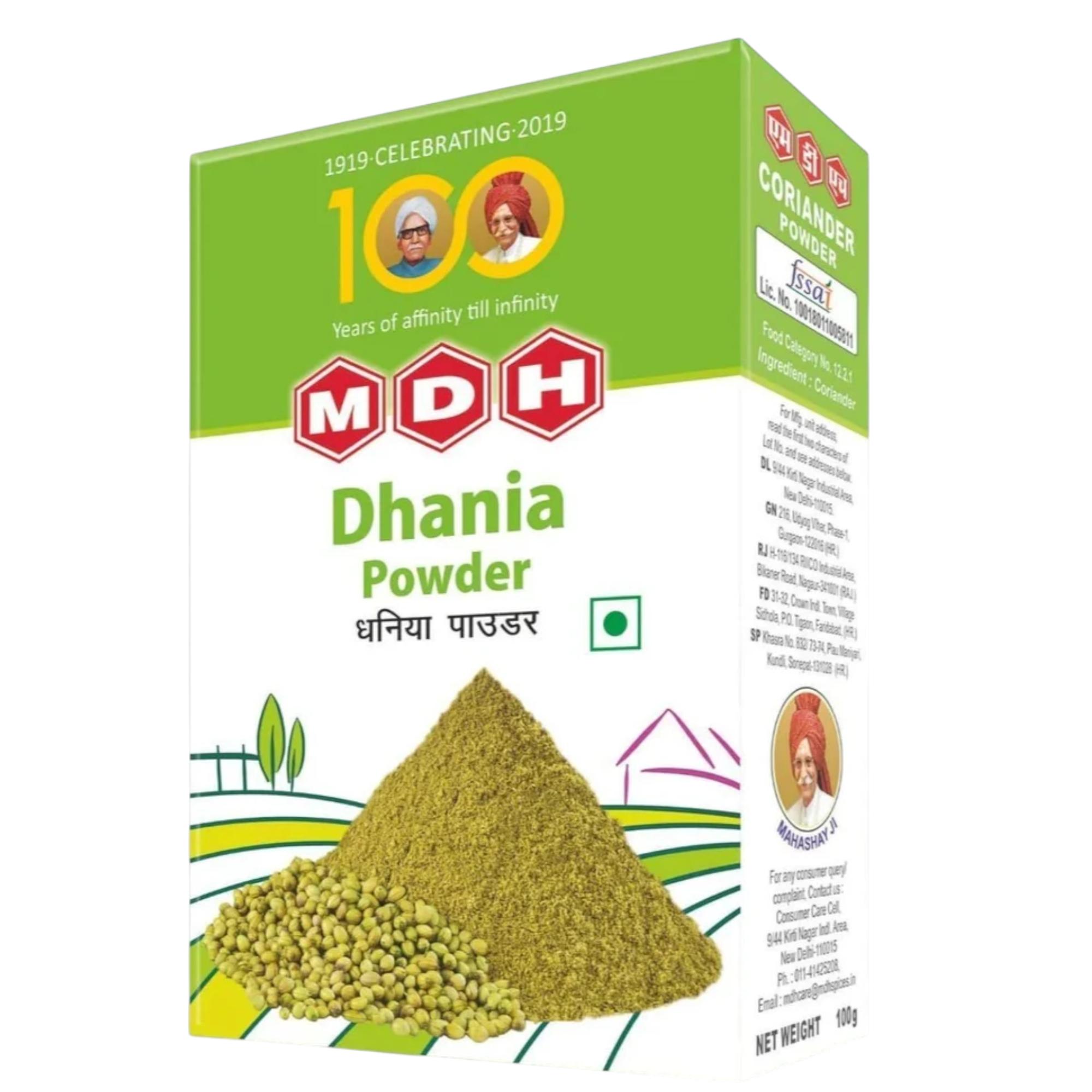 

MDH Dhania Powder 100g Pack of 1 | Aromatic Coriander Powder for Cooking and Seasoning