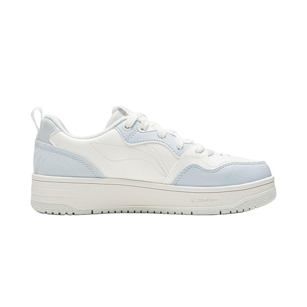 Li Ning Tianji Soft Low top Skateboard Shoes Women's White Blue AGCW068-1