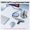 10Gbps USB Hub Both 5 TSUPY USB Gen 2 Hub 120cm Extension Cable Port Expansion Aluminum USB Expansion and Slim Compact Compatible with Hub New Type-C