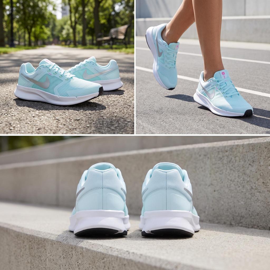 Nike Run Swift 3 Comfortable Cushioning Fabric Synthetic Leather Shock Absorption Non-Slip Low-Top Casual Running Shoes Women Sneaker DR2698-402