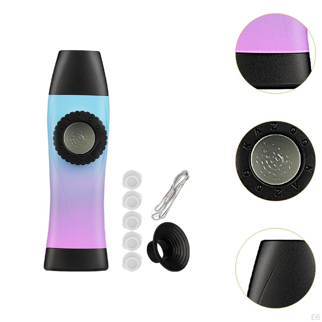 5-Key Kazoo Flute, Lightweight, Unique, Adjustable, Musical Instrument Toy for Ukulele, Violin,