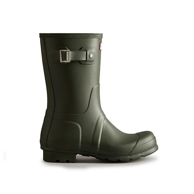 Hunter [Men] Original Short Rain Boots - Dark Olive Mfs9000Rmadov