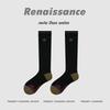 Renaissance Vibrant Orange Low-Pressure Yoga & Fitness Mid-Calf Socks