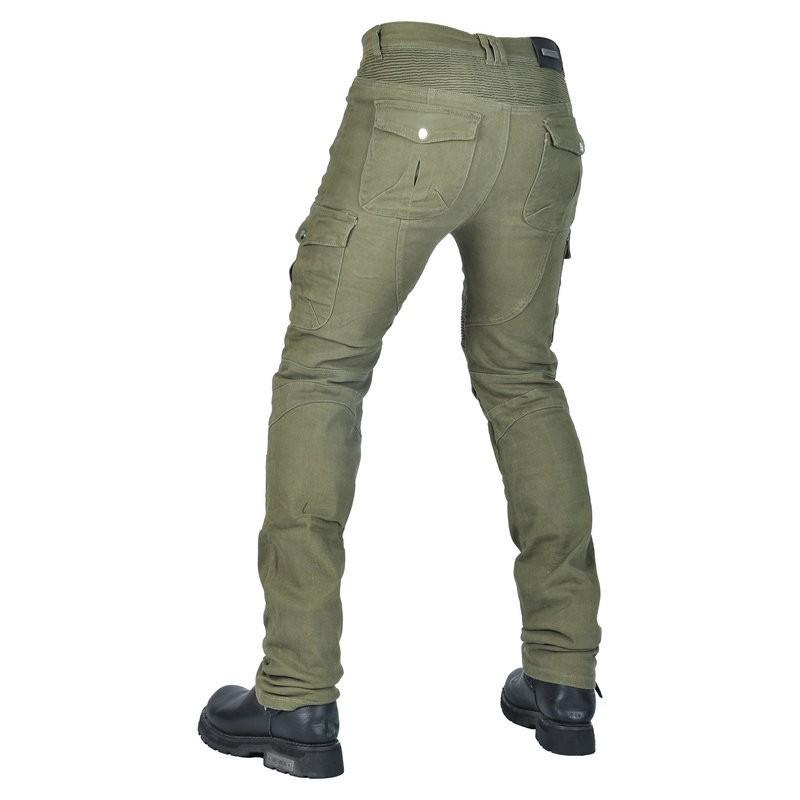 Mens Motorcycle Riding Pants With Protective Padding Multi-Pocket Tactical Workwear Off-Road Street Use