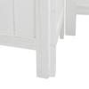 Vidaxl Room Divider, 6-Panel, White, Solid Paulownia Wood