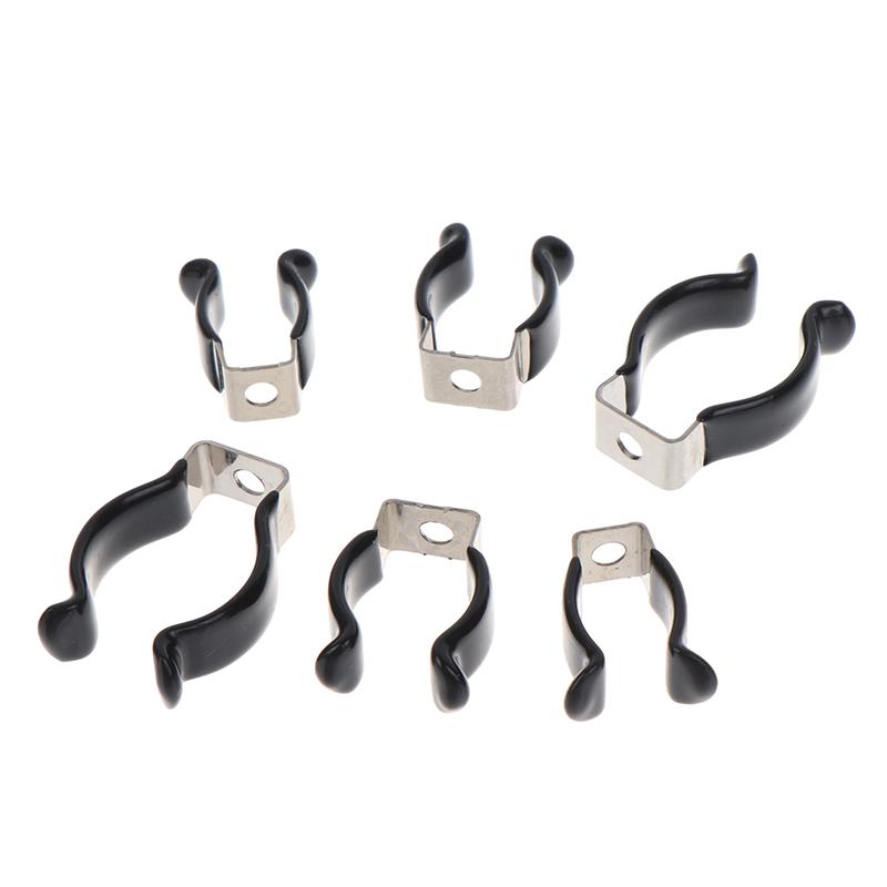 5Pcs U Clips Holder Bracket T5 - T10 Type Black Plastic Dipped Clamps Lamp Support Lampholder For Pipe Clamps