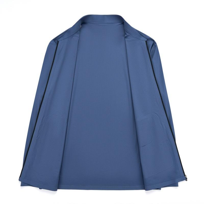 

Летняя деловая куртка для мужчин Ледяной шелк Прохладная куртка с защитой от солнца Бесследная глажка Мужская куртка 4XL