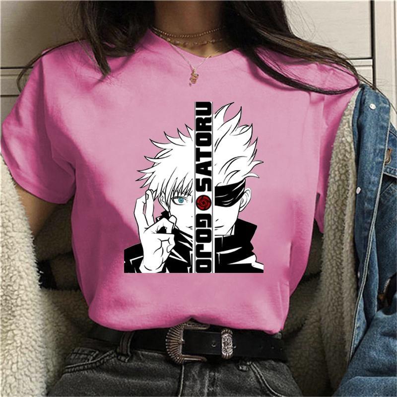 New Satoru Gojo Print T-Shirt Fashion Anime Harajuku Tees Summer Casual Round Neck Comfort T-Shirt