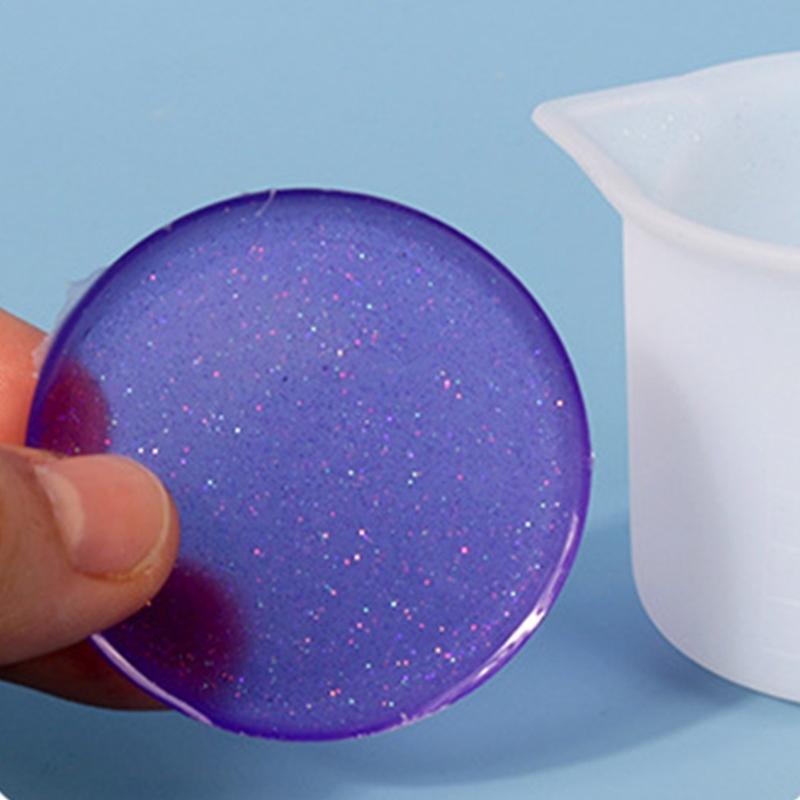 Copos Medidores de Resina de 50ml, Copos de Mistura de Resina de Silicone, Ferramentas Reutilizáveis para Mexer e Verter para Resina Epóxi, Molde para Fundição de Joias