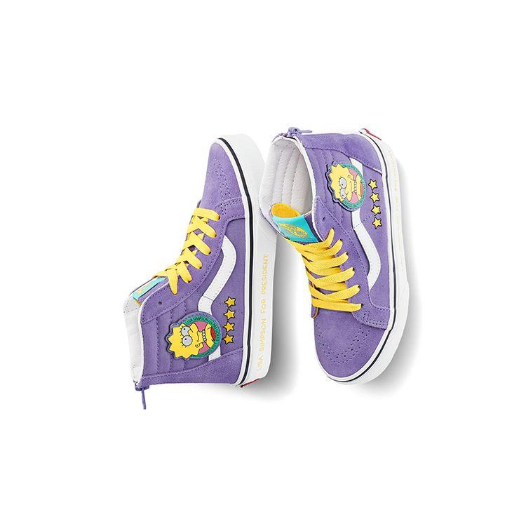 Lisa Simpson Vn0a4bux17g Vans The Simpsons X Sk8-Hi Zip Kids Lisa