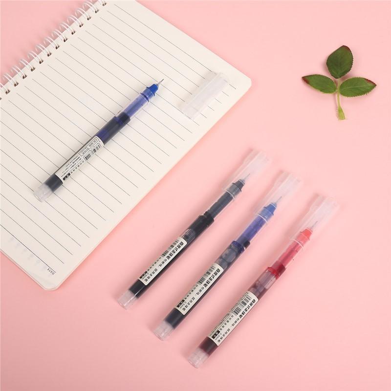 11PCS High Quality Needle Type Gel Pens Black Blue Red Ink Straight Liquid Pen Kawaii Stationery School & Office Supplies