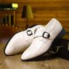 New Monk Strap Loafers For Men's Alligator Pattern Patent Leather Casual Shoes Designer Formal Wedding Dress Homecoming Footwear