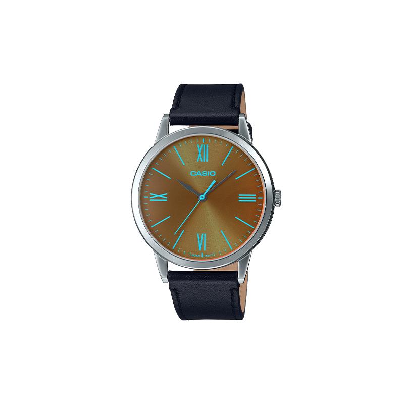 

Casio STANDARD series waterproof casual quartz movement leather strap Japanese and Korean watch 49mm women s watch brown dial MTP-E600L-1B чёрный
