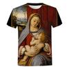 Virgin Mary Graphic T-shirt Women Men Clothing 3D Print Short Sleeve Tees Top Personality Harajuku Streetwear Oversized T Shirt