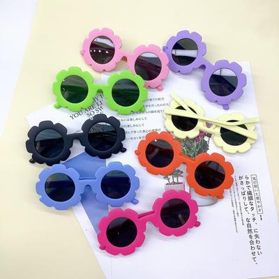 Baby Sunglasses Fashion Trendy Sunflower Children'S Silicone Polarized Sunglasses Travel Uv Protection Sunglasses