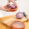 4Pcs Fruit and Vegetable Storage Container Re-usable Food Storage Container Savers for Onions, Lemons, and Tomato