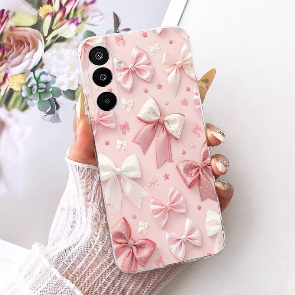 Clear Cover For Samsung F16 5G Case SM-E166P Cute Cat Fashion Butterfly Funny Painted Casing For Samsung Galaxy M16 5G SM-M166P