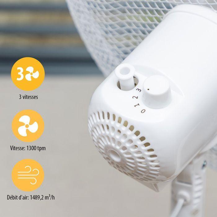 Tristar Table Fan 30cm 40w 3 Speeds White - VE5724