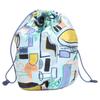 HERMES X-stamped Modernism Tropical Musardine Pouch Silk Drawstring Bag Pouch blueUsed