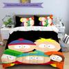 South Park 3pcs Bedding Set Duvet Cover Closure Includes 1 Duvet Cover & 2 Pillowcases for All Seasons Bedroom Home Dorm Decor