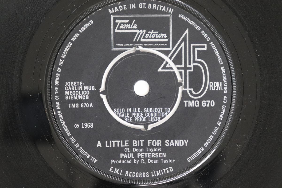 

7-дюймовая пластинка ПОЛ ПЕТЕРСЕН - Немного для Сэнди TMG670 Tamla Motown 1968 Великобритания Соул/Фанк Б/У