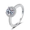 New Deyi 925 Sterling Silver Moissanite Ring - Elegant European & American Style