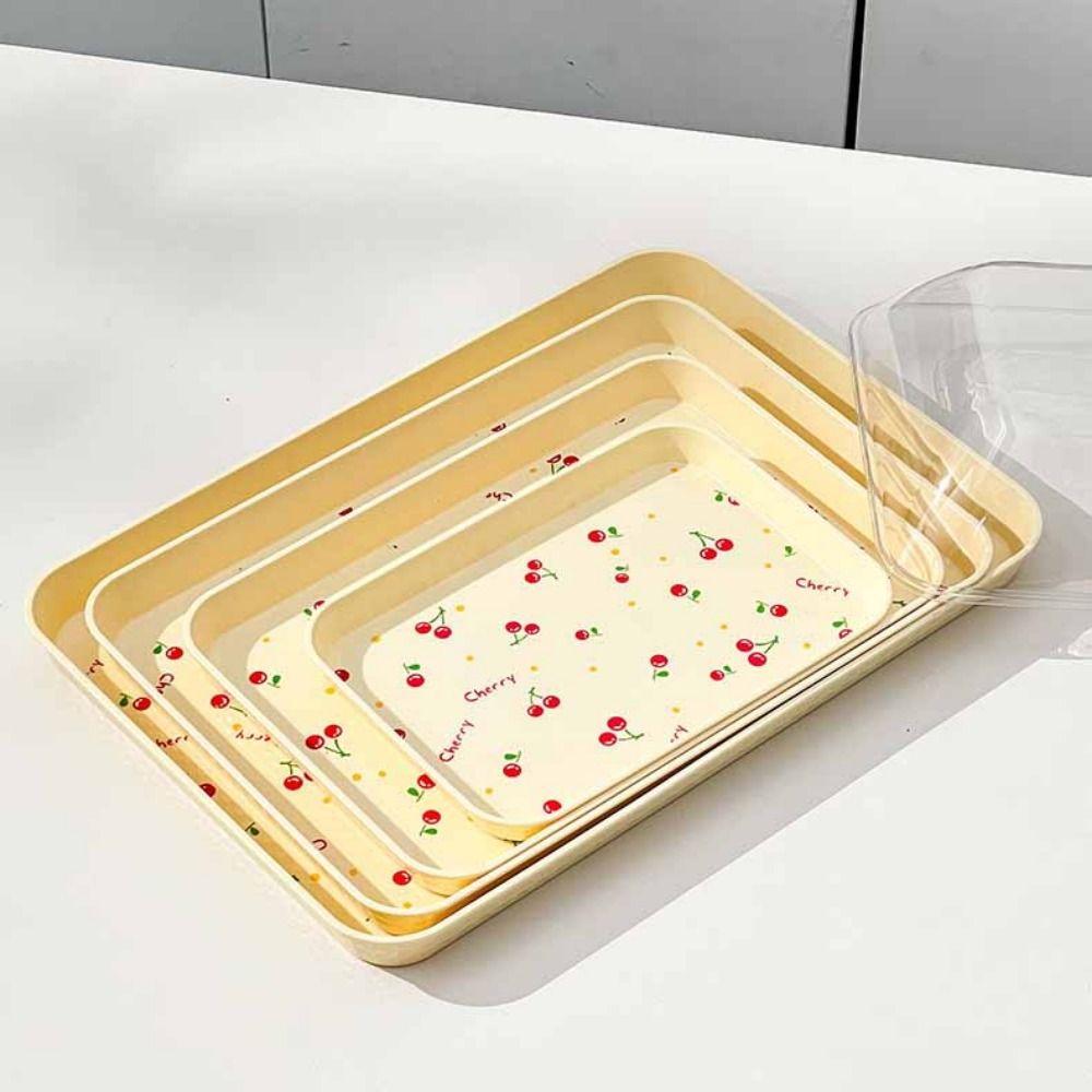 Stackable Plastic Dessert Tray Lightweight Fruit Tray Nordic Style Serving Tray  Food Serving