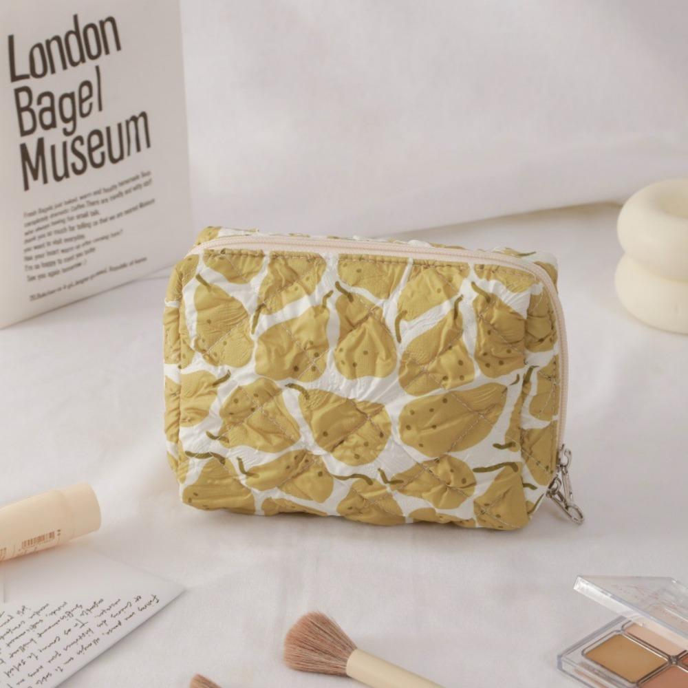 Cute Polyester Cotton Makeup Bag Large Capacity Portable Toiletry Bag Multipurpose Cosmetic Bag Girls
