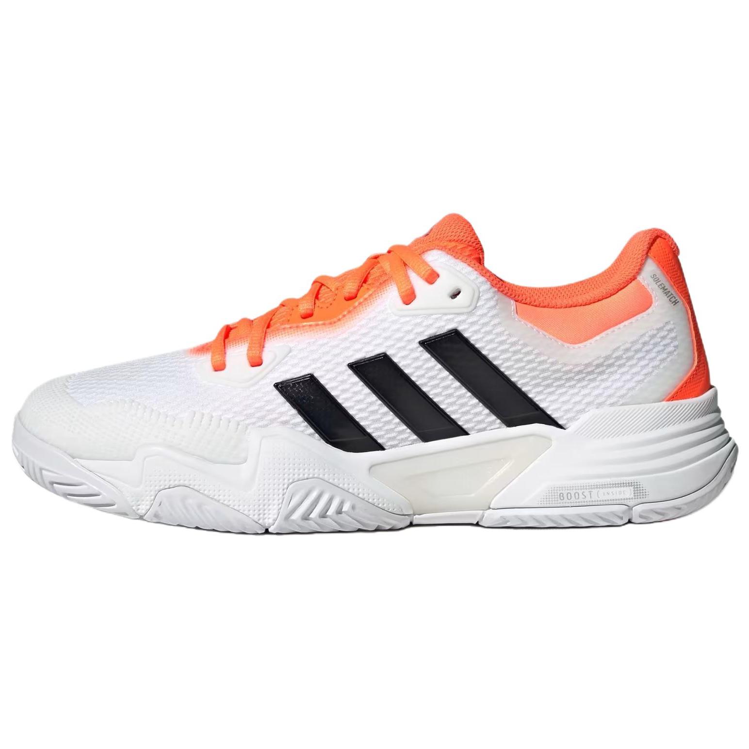 

Adidas SOLEMATCH CONTROL 2 Abrasion Resistant Breathable Support Low top Tennis Shoes Men s White Orange KI3736 42