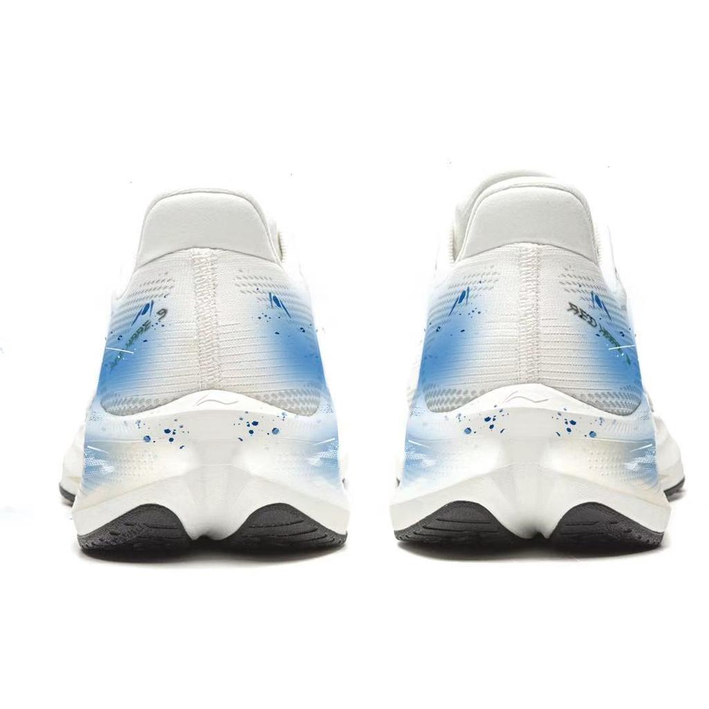 Li Ning Red Hare 9 Jacquard Traspirante Rimbalzante Basse Scarpe da Corsa Suola in Gomma TUFF RB Donna Blu Bianco ARPW004-8(Team60-)