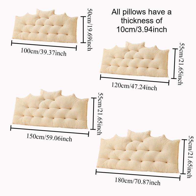 High Elasticity PP Cotton Headboard Large Cushion Bedroom Soft Bag Backrest Suitable for Sofa Bed Reading Back Support Cushion