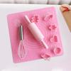 Kids Food-Grade Silicone Rolling Pin & Dough Mat Set