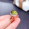 Influencer Douyin Gemstone Ring: Imitation Topaz, Amethyst, Citrine, Peridot & Rhodolite Garnet