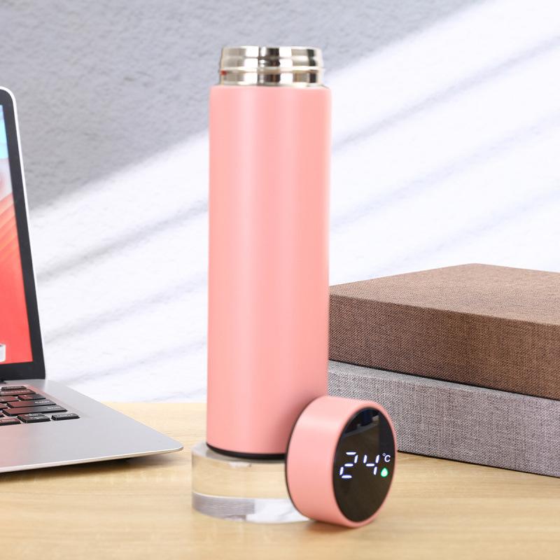 1 Pcs 304 Stainless Steel Smart With Temperature Display Office Water Cup Gift Digital Straight Cup