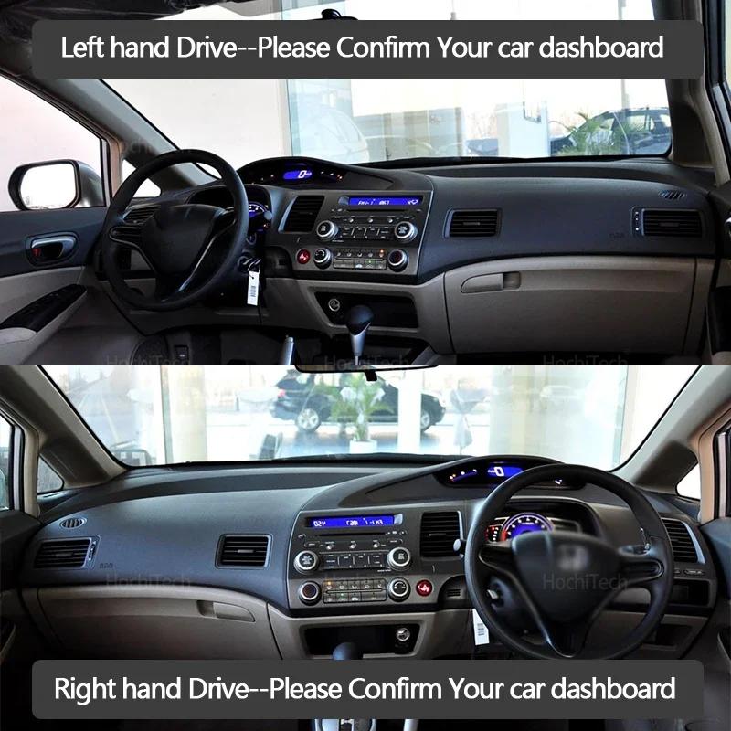 For Honda Civic 8 2006-2011 FB FK FA FD High Quality Dashboard Cover Board Anti-Slip Mat Protect Pad Car Sunshade Carpet Rug