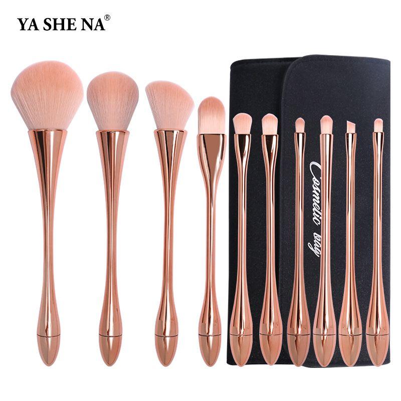 

Small Waist Makeup Brush Suit Full Set Powder Brush Blush Brush Eye Shadow Brush Makeup for Beginners Tools Fluffy Soft Hair Goblet-skin color 10 sets + OPP packaging
