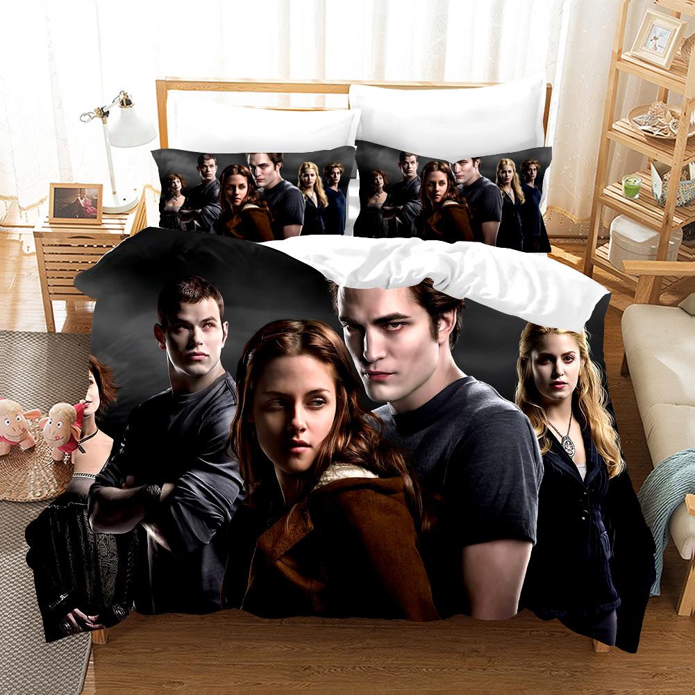 Luxury Fashion Movie Twilight Bedding Set Adult 3D Duvet Cover Sets Comforter Bed Linen 220X240 Size Decor Bedclothes