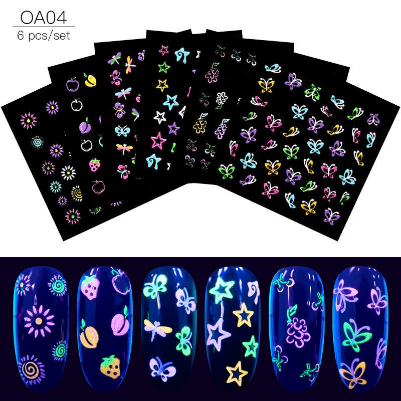 Nail Water Transfer Sticker Linear Flower Pattern Nail Art Decorations Slider For Nail Manicure