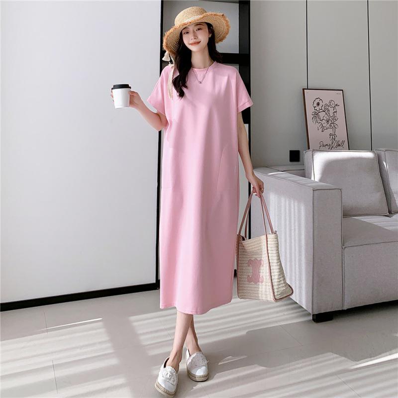 2024 Spring/Summer Plus Size Women's Embroidered Loose Cotton Dress