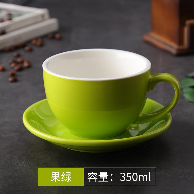 350ML Ceramic Large Capacity Coffee Cup Colorful Coffee Cup and Saucer Exquisite Afternoon Tea Dessert Tea Cup Couple's Mug Gift