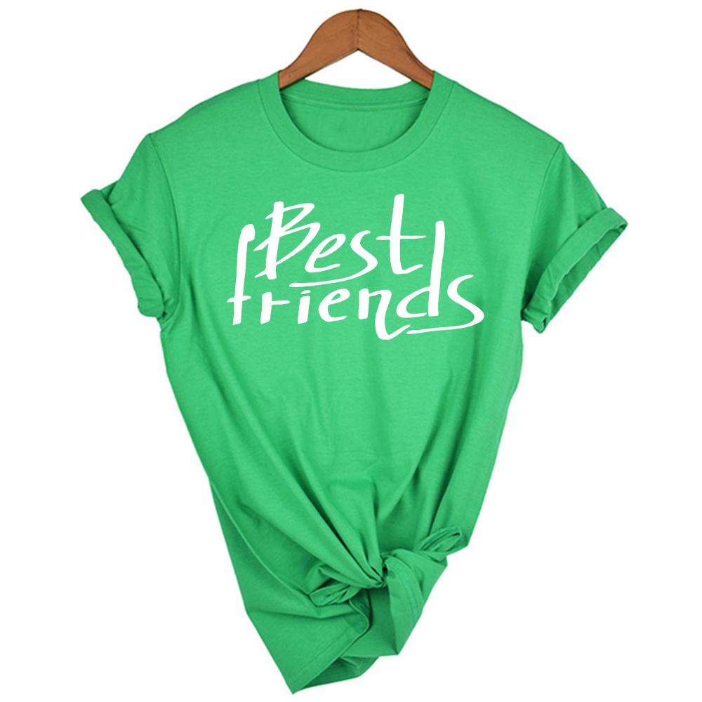 Best Friends T Shirt Women T Shirts Women Vintage Tshirts Women O Neck Short