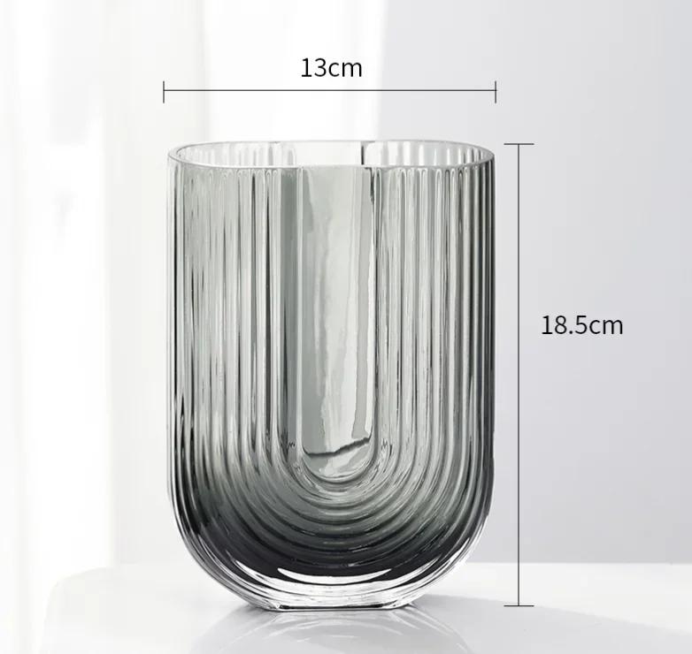 

Creative Nordic Glass Vase Home Decoration Decoration Living Room Desktop Flower Arrangement Vase Light Luxury Glass Vase