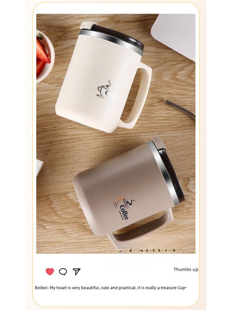Insulated Stainless Steel Office Coffee Mug with Lid