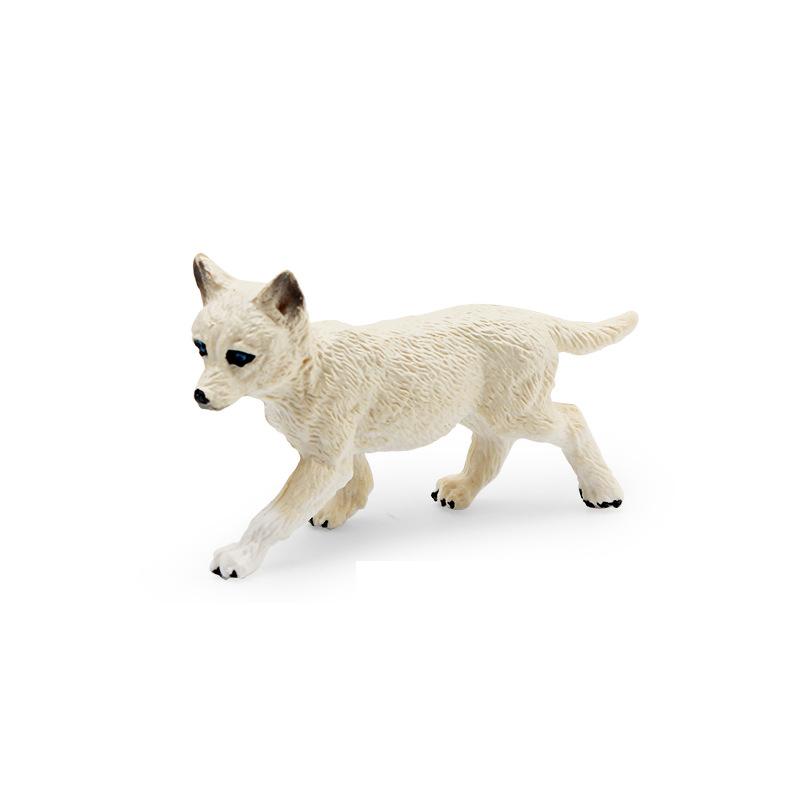 Simulation Forest Animal White Wolf Model Wildlife Animal Model Toys Mini Figures Dolls Children Cognitive Wolf Ornament Toys