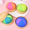 Rainbow Steamed Bun Stress Ball with Steamer Anti-Anxiety Colorful Smiling Dumpling Squeeze Toy Soft Simulated Dough Ball Fidget Sensory Toy