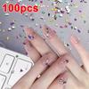 New 100/200/300pcs Rhinestones for Nails Jewel  V Cut Stone Nail Diamonds Rhinestones Crystal Mini Ribbon Parts MJZ01