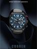 CURREN 8398 Unisex Waterproof Square Sport Watch with Date and Six-Hand Design