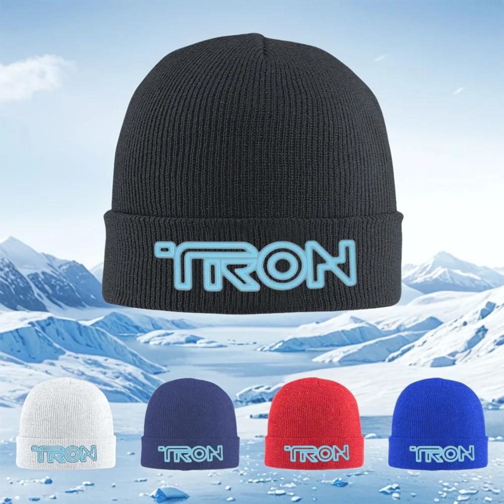 Glowing Geometric Letters Logo Design Unisex Women Unisex Knitted Hat Beanie Pullover Cap Winter Thermal Warm Christmas Outdoor Cyc
