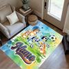 Soccer Fun Blue Dog Personalized Name Carpet Perfect for Dormitory Kitchen Foyer Decorate Room Antislip Carpet Office Home Decor Best for Christmas